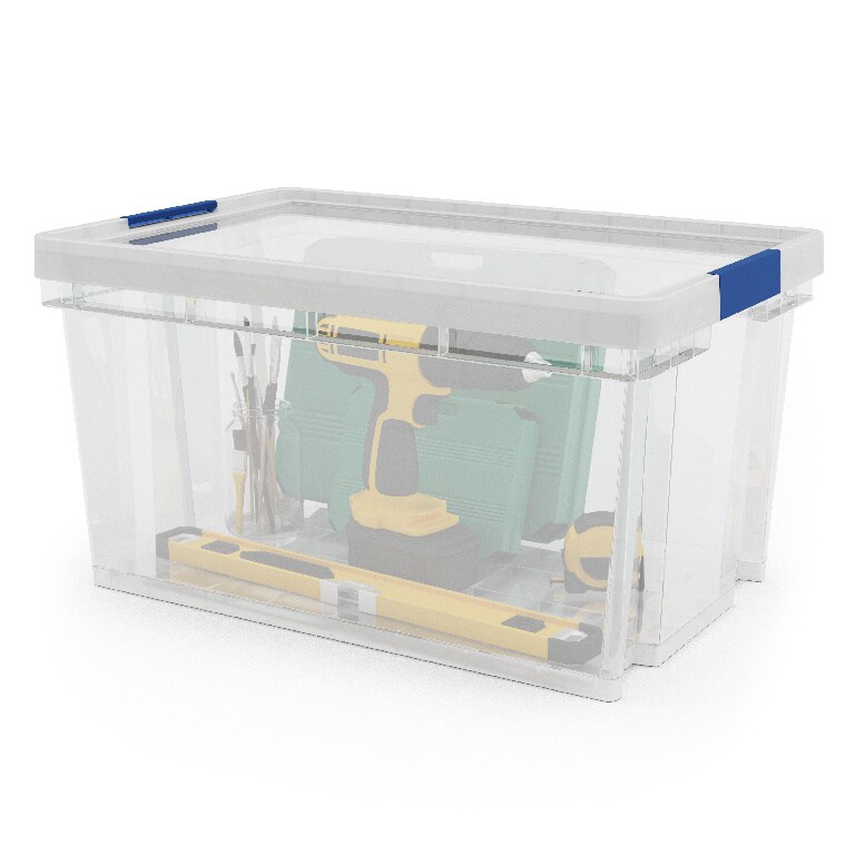 Ladita compacta, 585 x 383 x 308 mm, 50 l, transparenta 