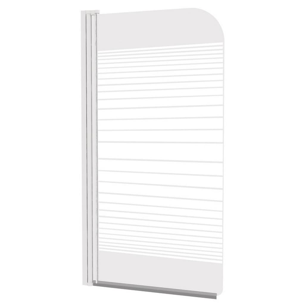 Paravan pentru cada, 75 x 130 cm, alb, sticla securizata  GoodHome Arkell