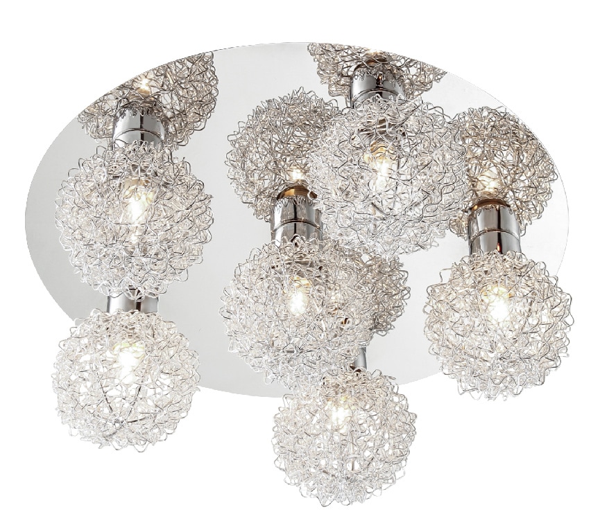 Plafoniera LED, 6 x 40 W, argintiu, metal  Colours Caleus