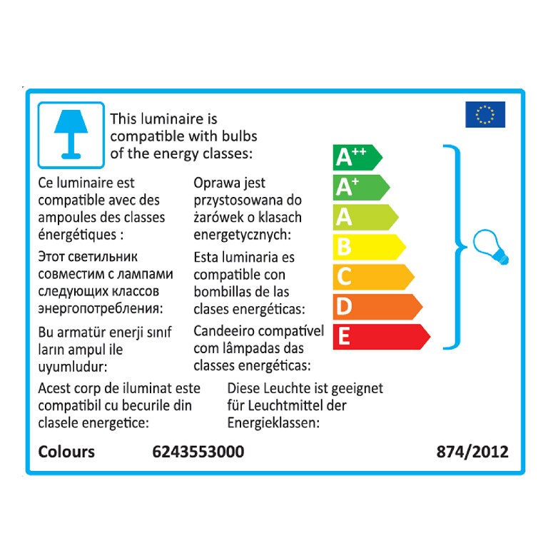 Plafoniera, 5 x 40 W, argintiu, otel si sticla  Colours Mantus