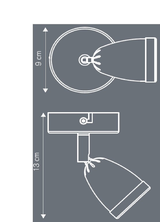 Plafoniera LED, crom, 1 x 35 W, GU10, 240 V, metal  Apheliotes