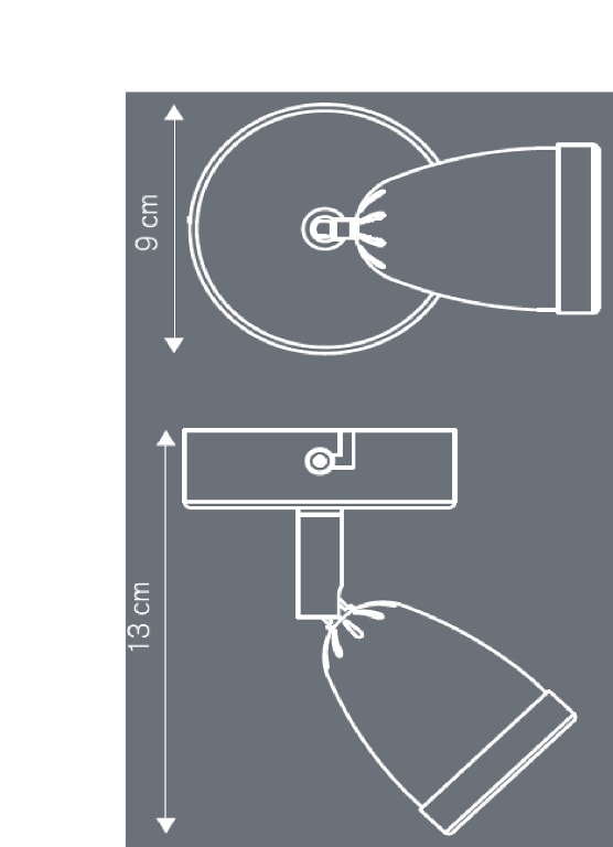 Plafoniera LED, 1 x 35 W, GU10, 240 V, metal, argintie  Apheliotes