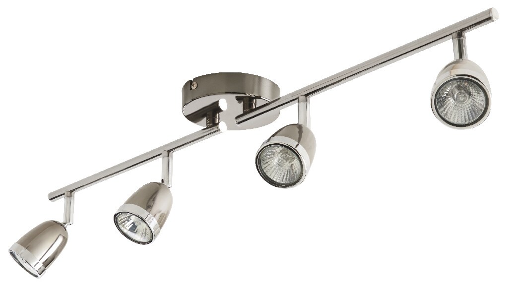 Plafoniera LED, crom, 4 x 140 W, GU10, 240 V, metal  Apheliotes