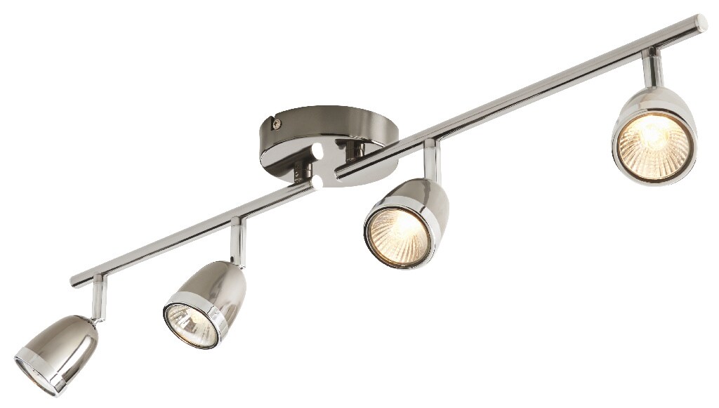 Plafoniera LED, crom, 4 x 140 W, GU10, 240 V, metal  Apheliotes