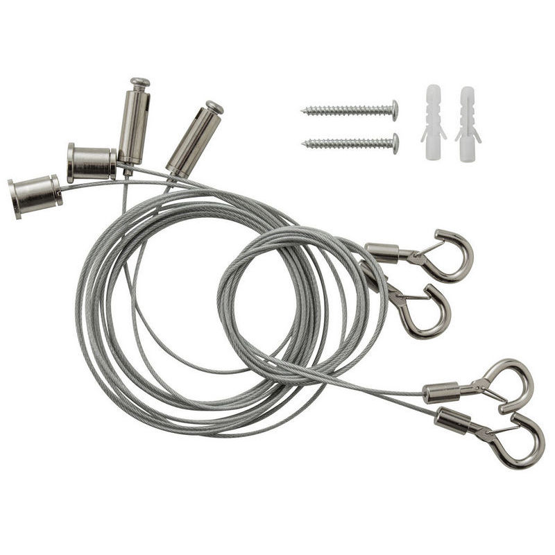 Accesorii pentru agatare si fixare panel led pictor, culoare gri nichelat 