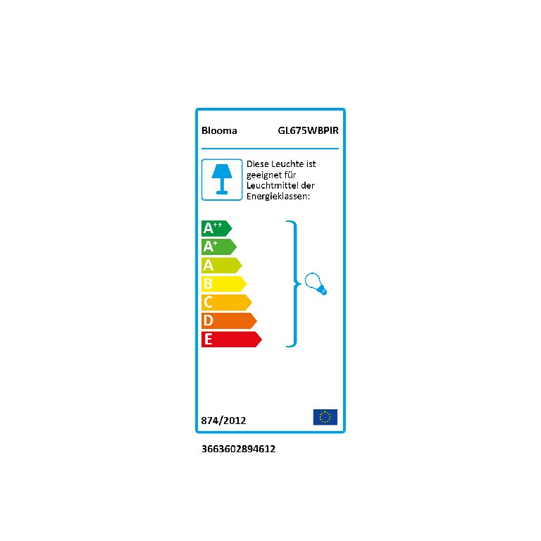 Lampa exterioara cu senzor miscare Blooma Sherbrooke, E27, IP44
