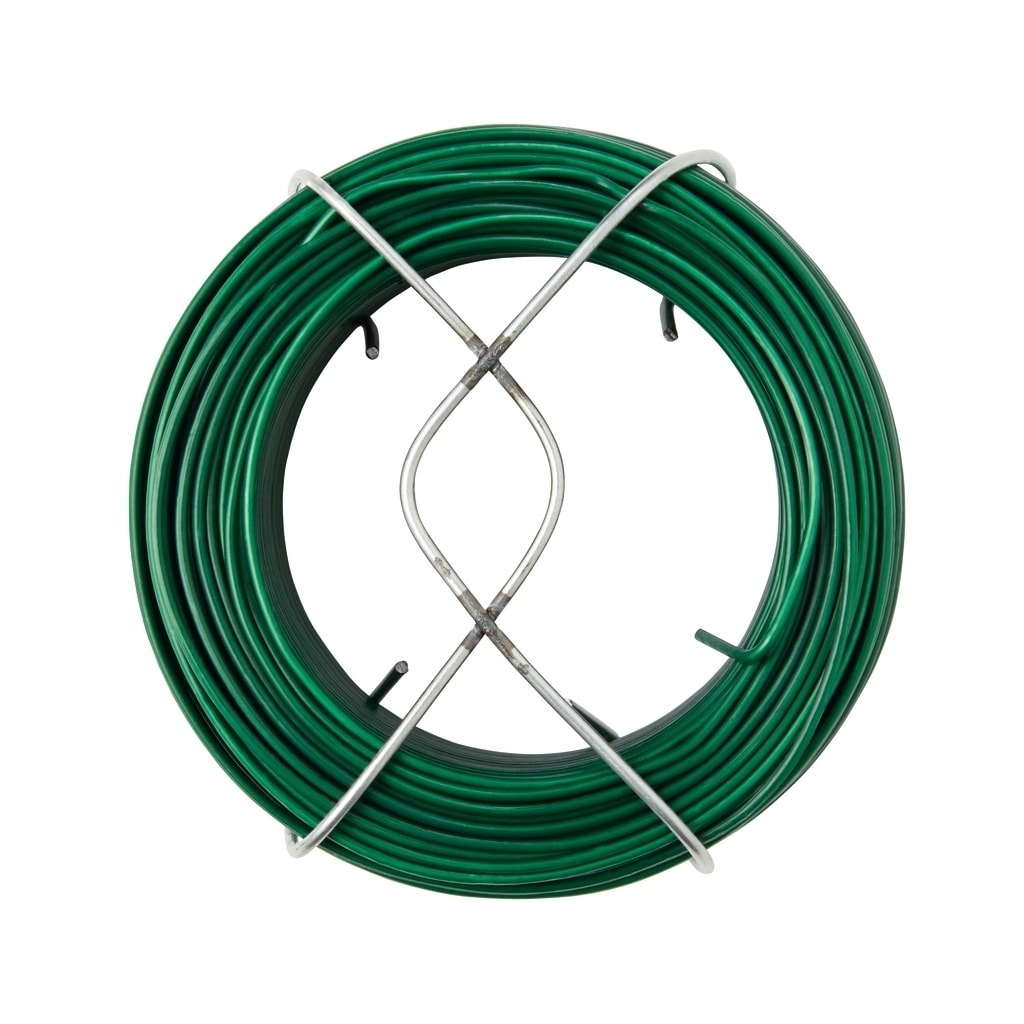 Sarma otel zincat DIALL, 1.4 mm x 50 m, invelis PVC, verde