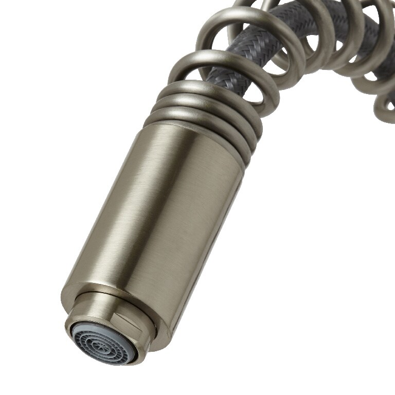 Baterie bucatarie Cooke & Lewis Farin, pipa flexibila, alama, nichel