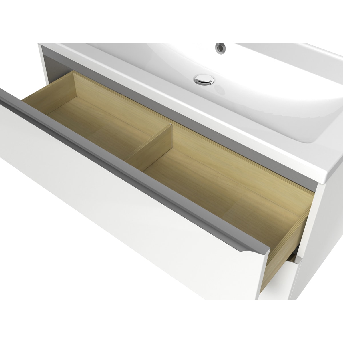 Baza pentru lavoar, suspendata, Alb, 100 x 60 cm  GoodHome Imandra