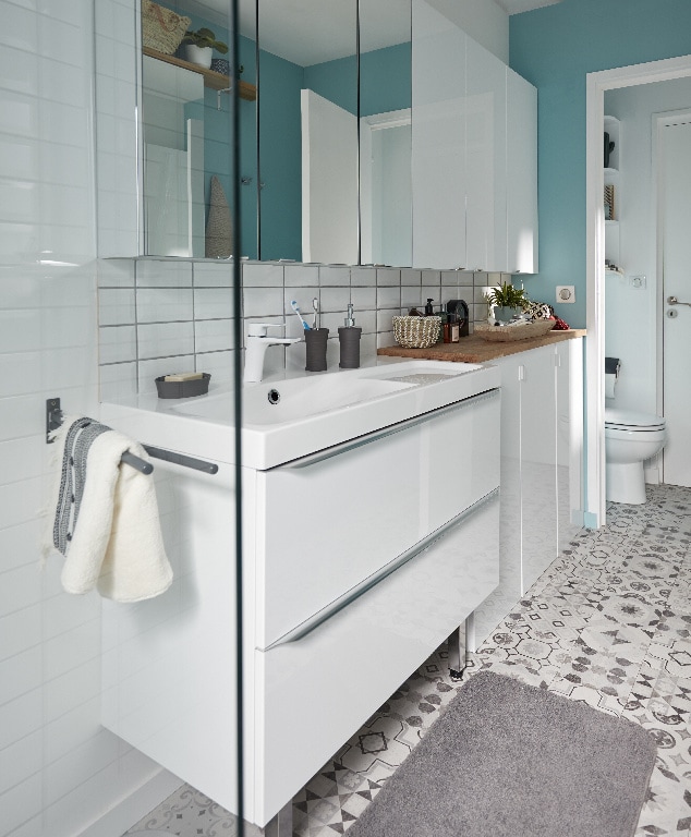 Baza pentru lavoar, suspendata, Alb, 100 x 60 cm  GoodHome Imandra