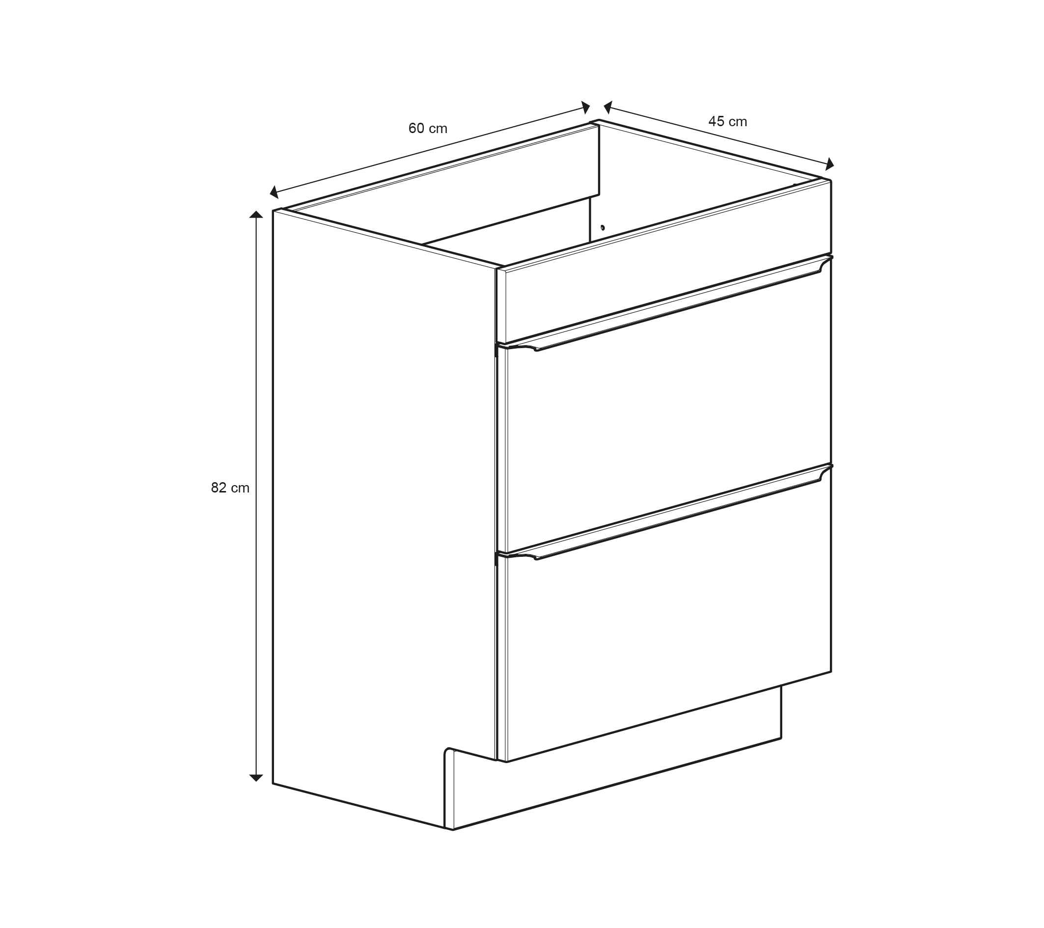 Baza pentru lavoar, cu picioare, Alb, 60 x 82 cm GoodHome Imandra