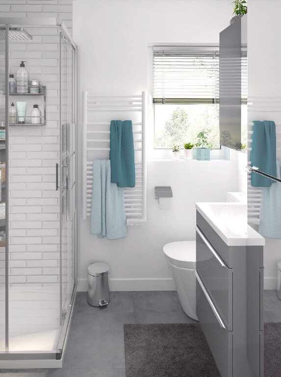 Baza pentru lavoar, cu picioare, Gri, 60 x 82 cm  GoodHome Imandra