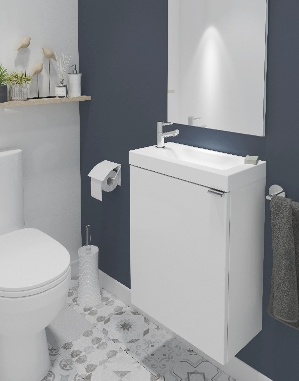 Baza pentru lavoar, suspendata, Alb, 44 x 55 cm  GoodHome Imandra