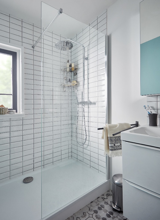 Dulap baie suspendat cu oglinda, argintiu, 100 x 90 x 15 cm  GoodHome Imandra