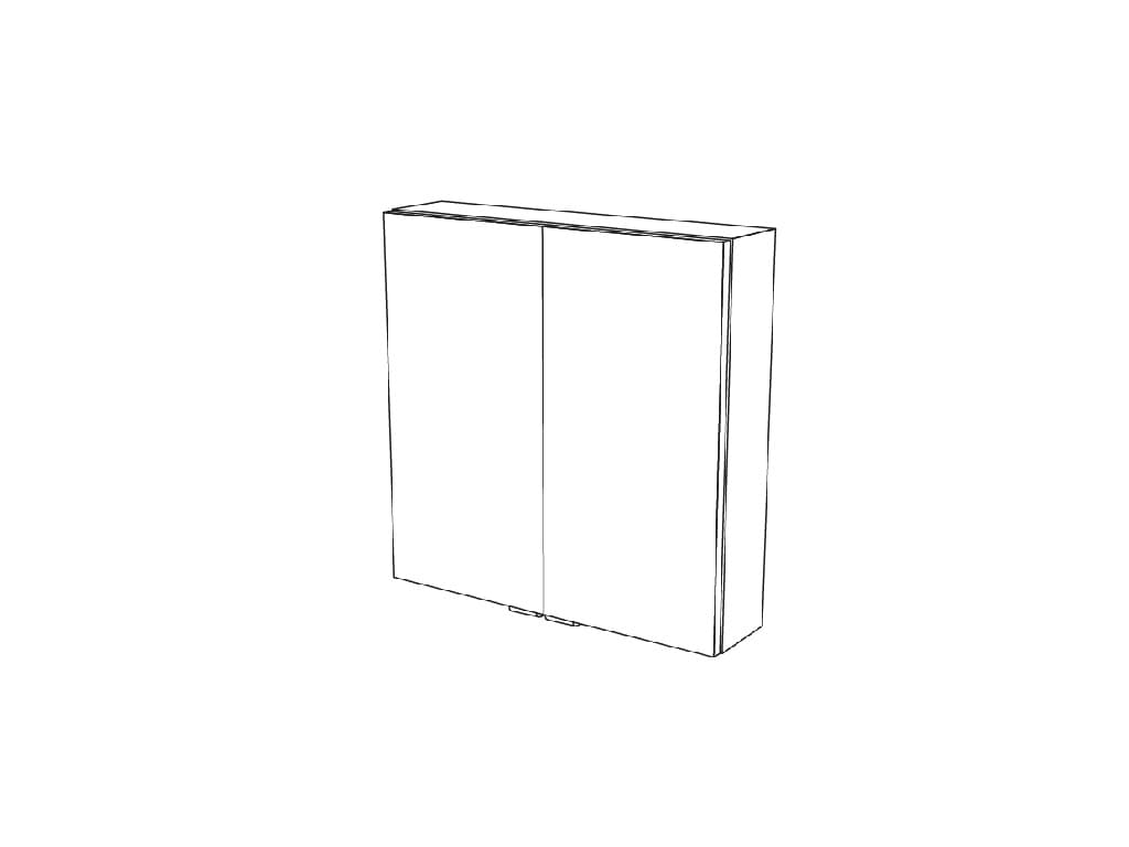 Dulap baie suspendat, gri, 60 x 60 x 15 cm  GoodHome Imandra