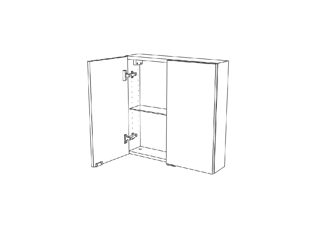 Dulap baie suspendat, bej, 60 x 60 x 15 cm  GoodHome Imandra