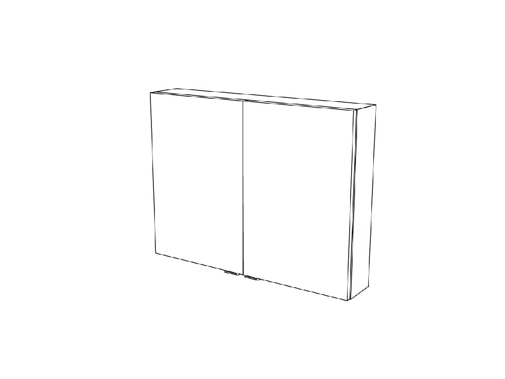 Dulap baie suspendat, alb, 60 x 80 x 15 cm  GoodHome Imandra