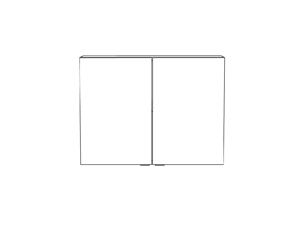 Dulap baie suspendat, alb, 60 x 80 x 15 cm  GoodHome Imandra