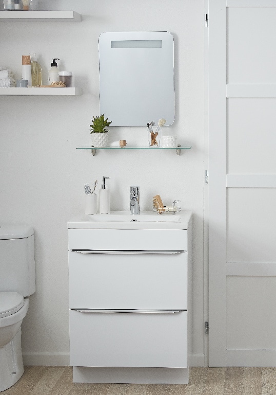 Oglinda baie dreptunghiulara, LED, 40 x 50 cm  GoodHome Colwell