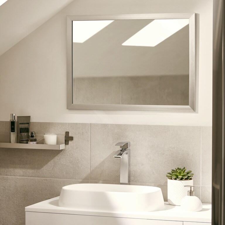 Lavoar baie GOODHOME, rasina, 100 x 45 cm, alb