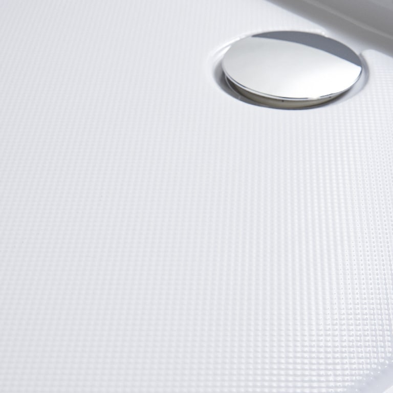 Cadita dus Cooke & Lewis Lagan, dreptunghiulara, ABS si acril, 120 x 80 x 15 cm, alb