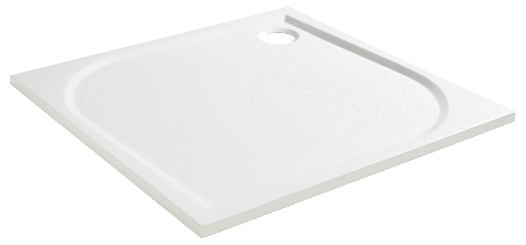 Cadita dus GoodHome Limski, patrata, rasina, 80 x 80 x 2.8 cm, alb