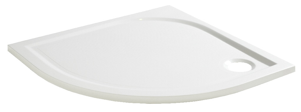 Cadita dus GoodHome Limski, semirotunda, rasina, 80 x 80 x 2.8 cm, alb