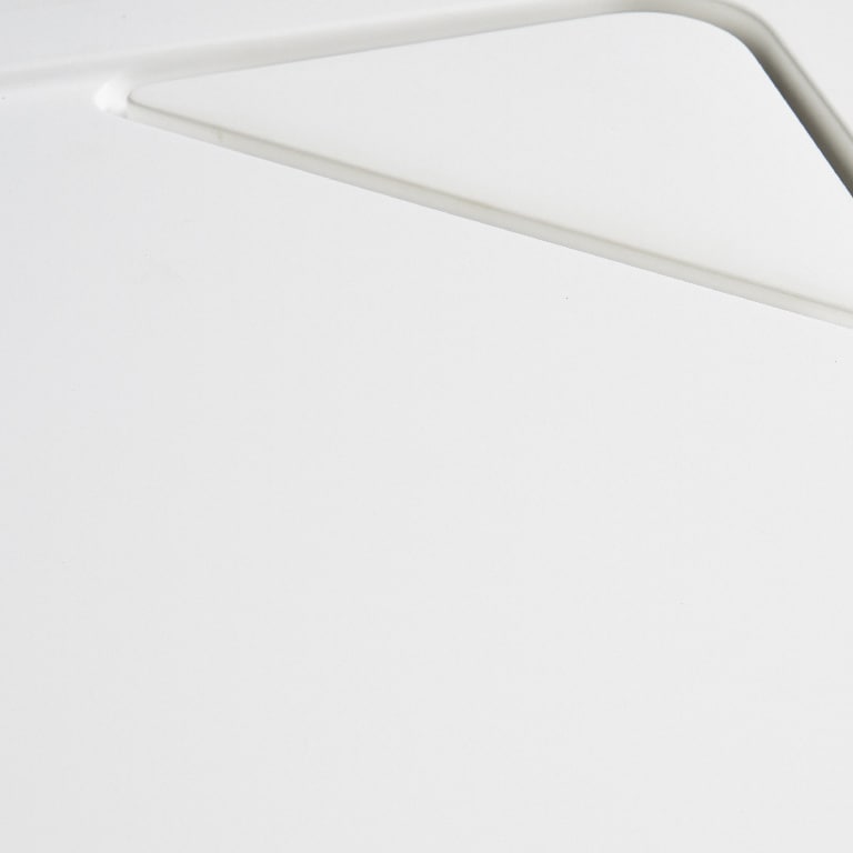 Cadita dus Cooke & Lewis Helgea, semirotunda, rasina, 80 x 80 x 4.5 cm, alb