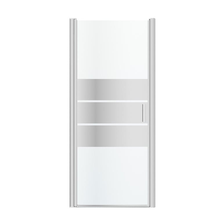 Usa pentru dus, pivotanta, aluminiu si sticla, 90 x 195 cm, cromat  Good Home Beloya