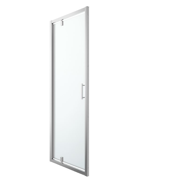 Usa pentru dus, pivotanta, aluminiu si sticla, cromat, sticla clara, 80 x 195 cm  Good Home Beloya