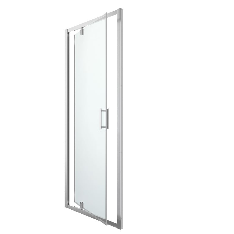 Usa pentru dus, aluminiu si sticla, semipivotanta, cromat, 90 x 195 cm  Good Home Beloya