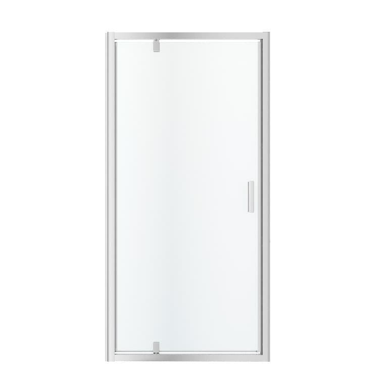 Usa pentru dus, 100 x 195 cm, semi-pivotanta, aluminiu si sticla, cromat  GoodHome Beloya