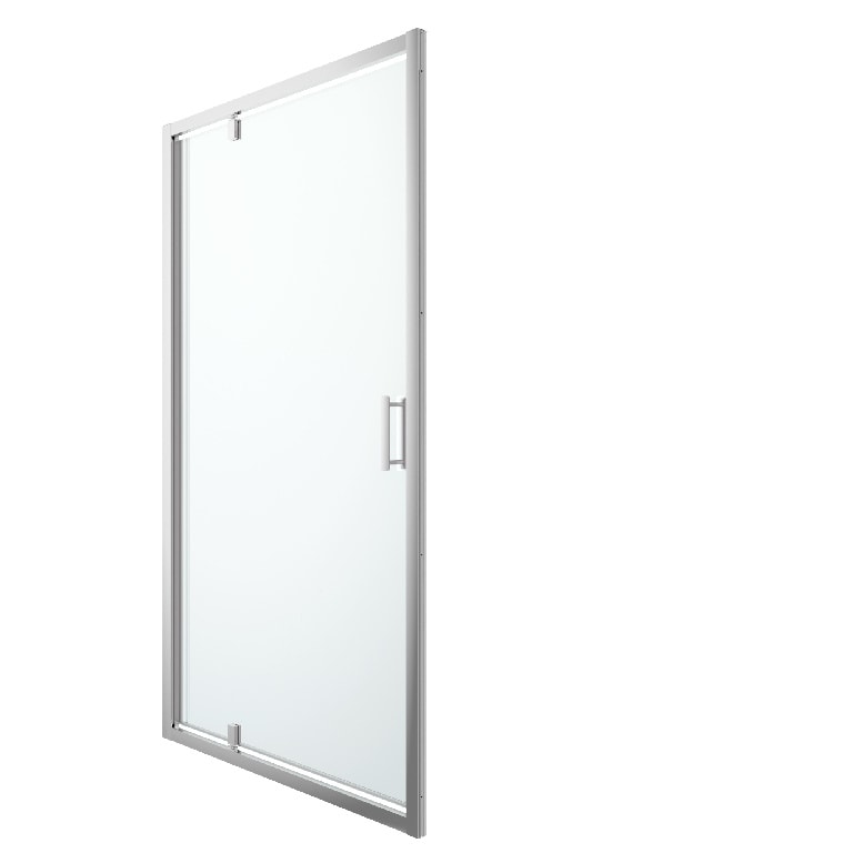 Usa dus pivotanta GoodHome Beloya, aluminiu, sticla securizata 8mm, 120 x 195 cm, crom