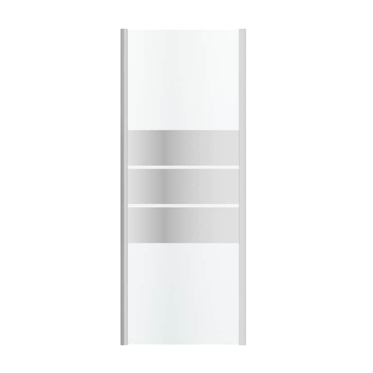 Paravan dus GoodHome Beloya, aluminiu, sticla oglinda, 80 x 195 cm, crom