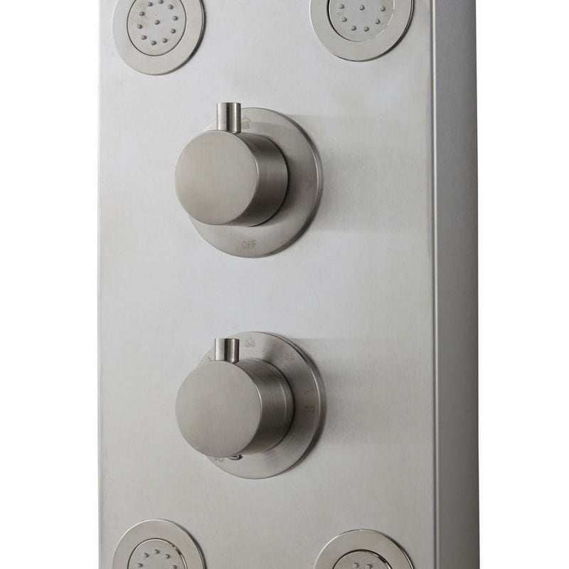 Panel de dus COOKE & LEWIS Lekima, termostat, hidromasaj, 143 cm, crom