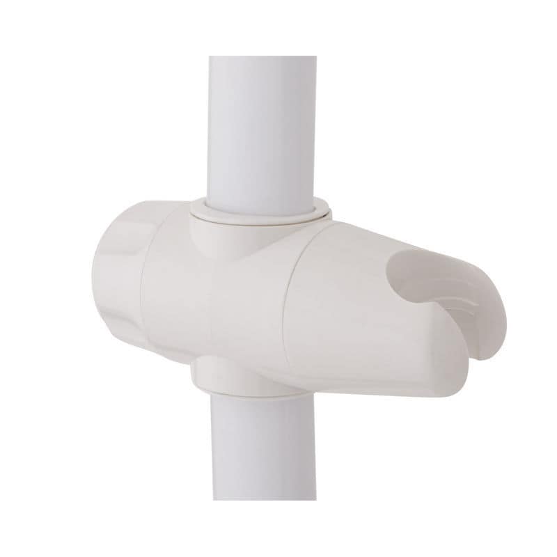 Bara de dus, plastic si aluminiu, 75x30 cm, alb