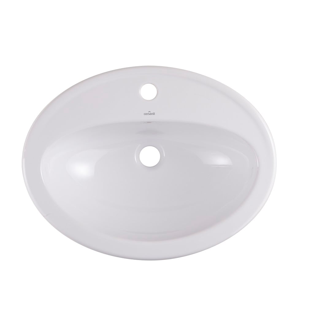 Lavoar baie CERSANIT Turso, ceramica, 53.5 x 41 cm, alb lucios