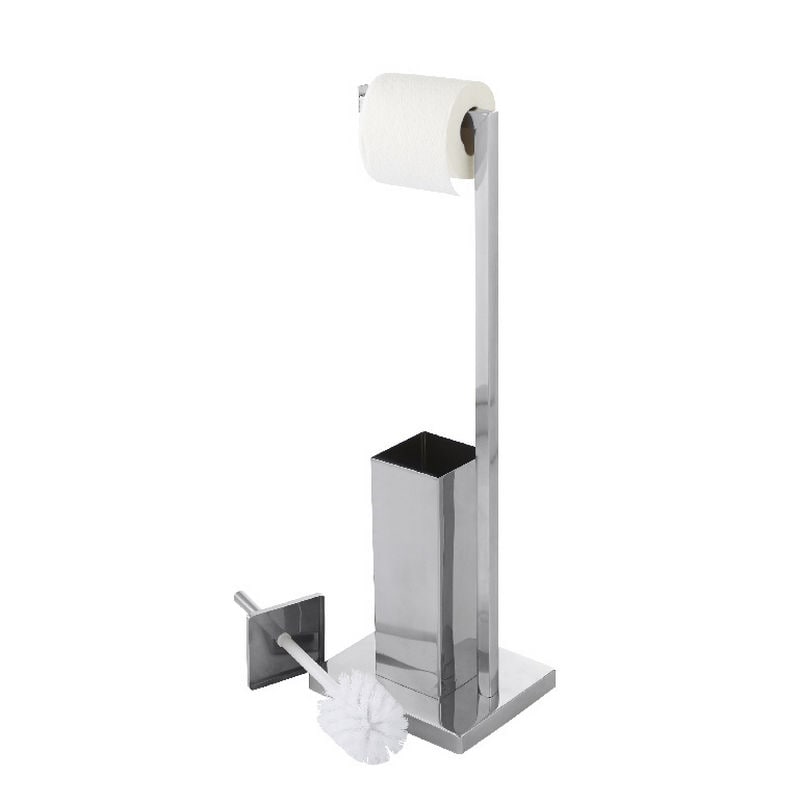 Suport perie WC argintiu, Cooke & Lewis Kotra