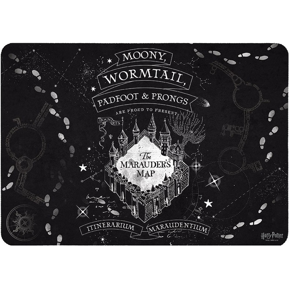 Mouse Pad Gaming ABYSSE CORP Harry Potter Marauder'S Map, 35 x 25 cm, negru