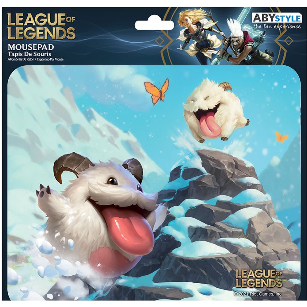 Mouse Pad Gaming ABYSSE CORP League Of Legends Poro, 23.5 x 19.5 cm, multicolor