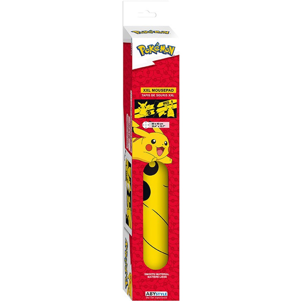 Mouse Pad Gaming ABYSSE CORP Pokemon Pikachu x2, 90 x 40 cm, negru-galben
