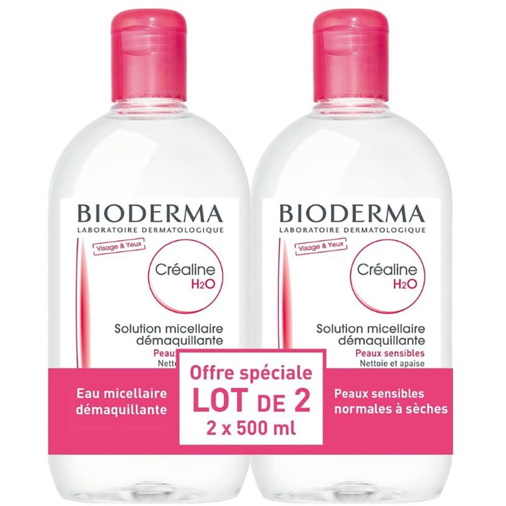 Solutie micelara BIODERMA Crealine H2O, 2x500ml