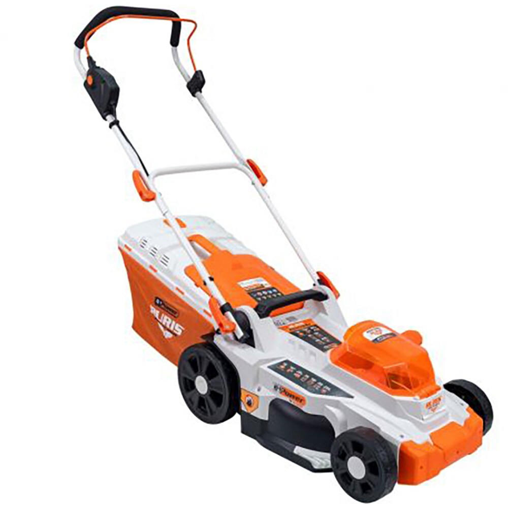 Masina de tuns iarba pe acumulator RURIS RXI3744E, Electrica, latime taiere 37 cm, cos 35L, fara acumulator, portocaliu