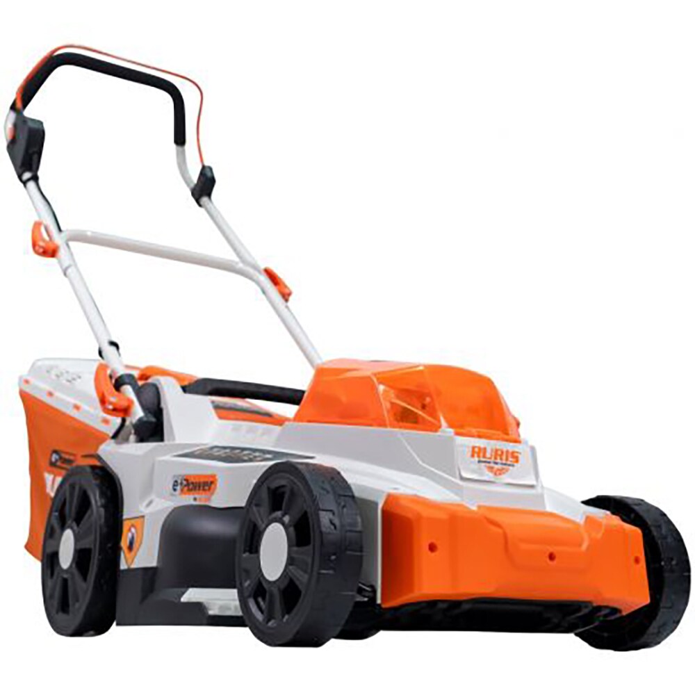 Masina de tuns iarba pe acumulator RURIS RXI3744E, Electrica, latime taiere 37 cm, cos 35L, fara acumulator, portocaliu
