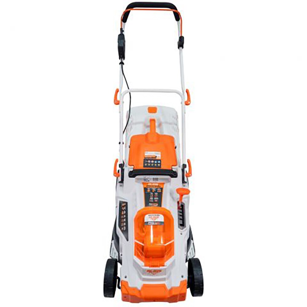 Masina de tuns iarba pe acumulator RURIS RXI3744E, Electrica, latime taiere 37 cm, cos 35L, fara acumulator, portocaliu