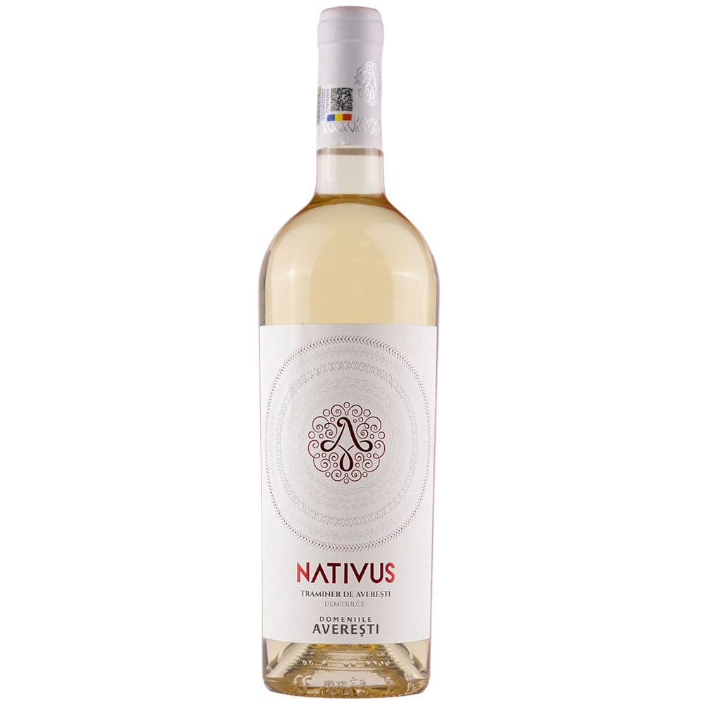 Vin alb demidulce Nativus Traminer, 0.75L