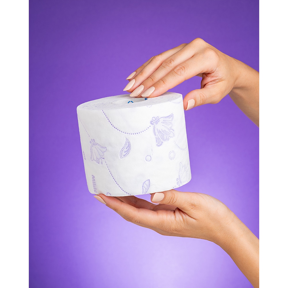 Hartie igienica MILDE Relax Purple, 3 straturi, 8 role