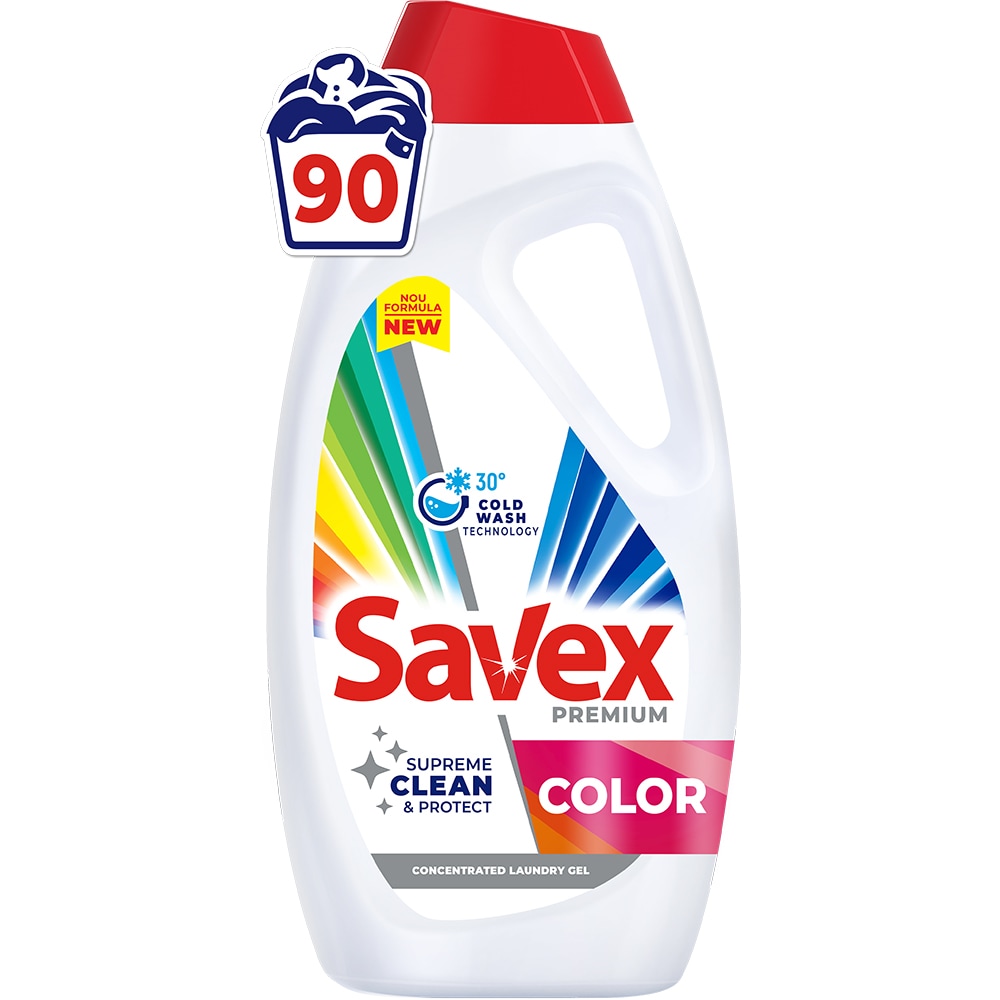 Detergent lichid SAVEX Premium Color, 3.6 l, 90 spalari