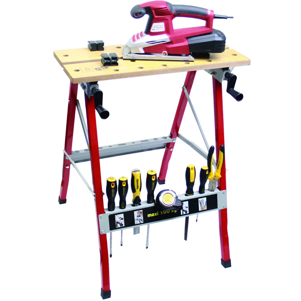 Banc de lucru RAIDER, pliabil, 62x47x76cm