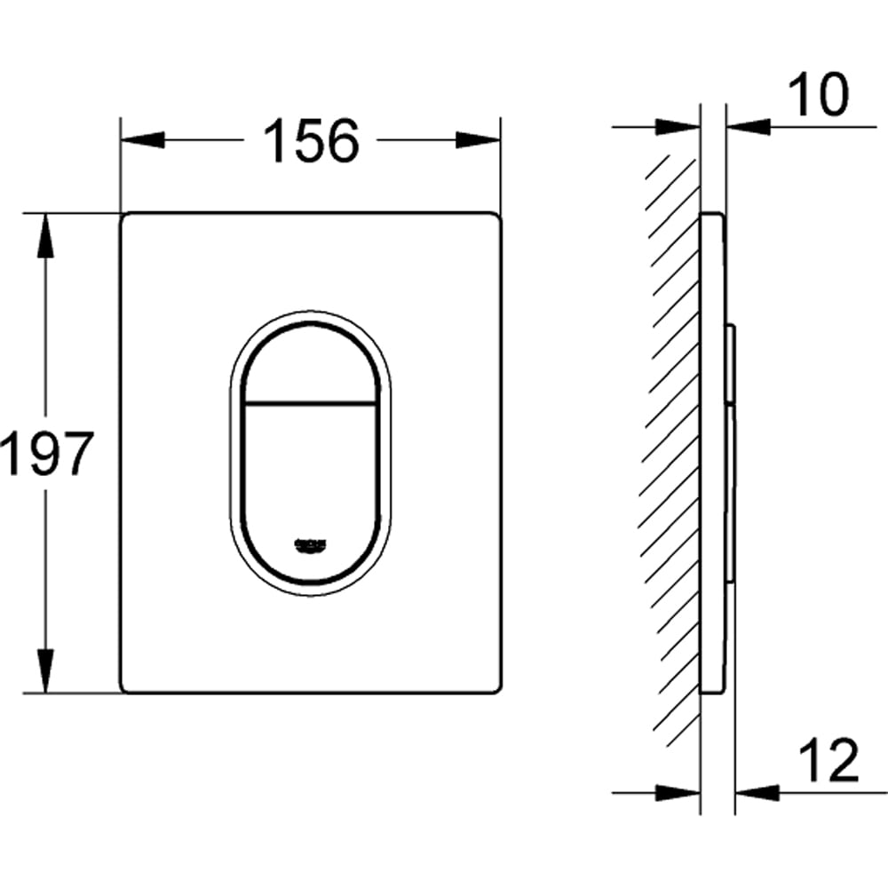 Clapeta actionare GROHE Arena Cosmopolitan 38844000, dubla actionare, crom